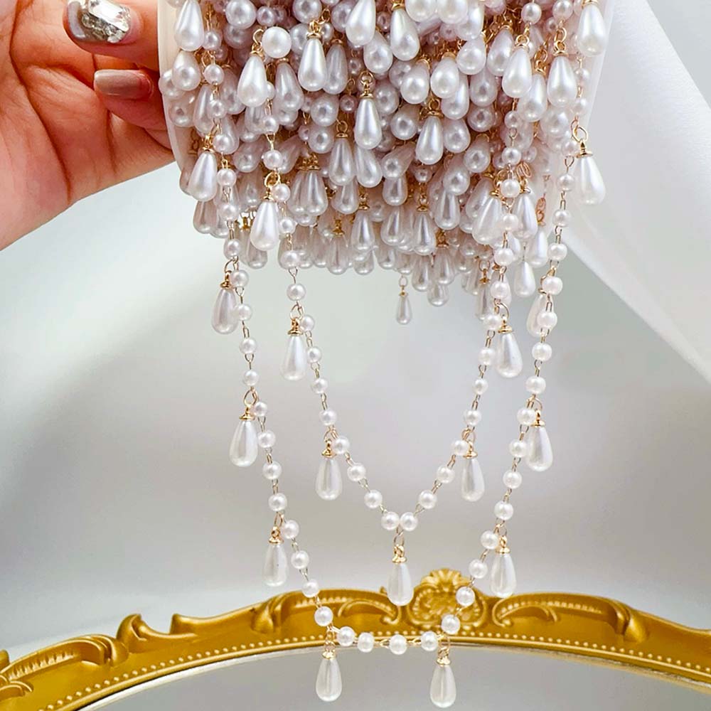 Pearl Trim Chain - 0,5 M 1 M Imitation Perle