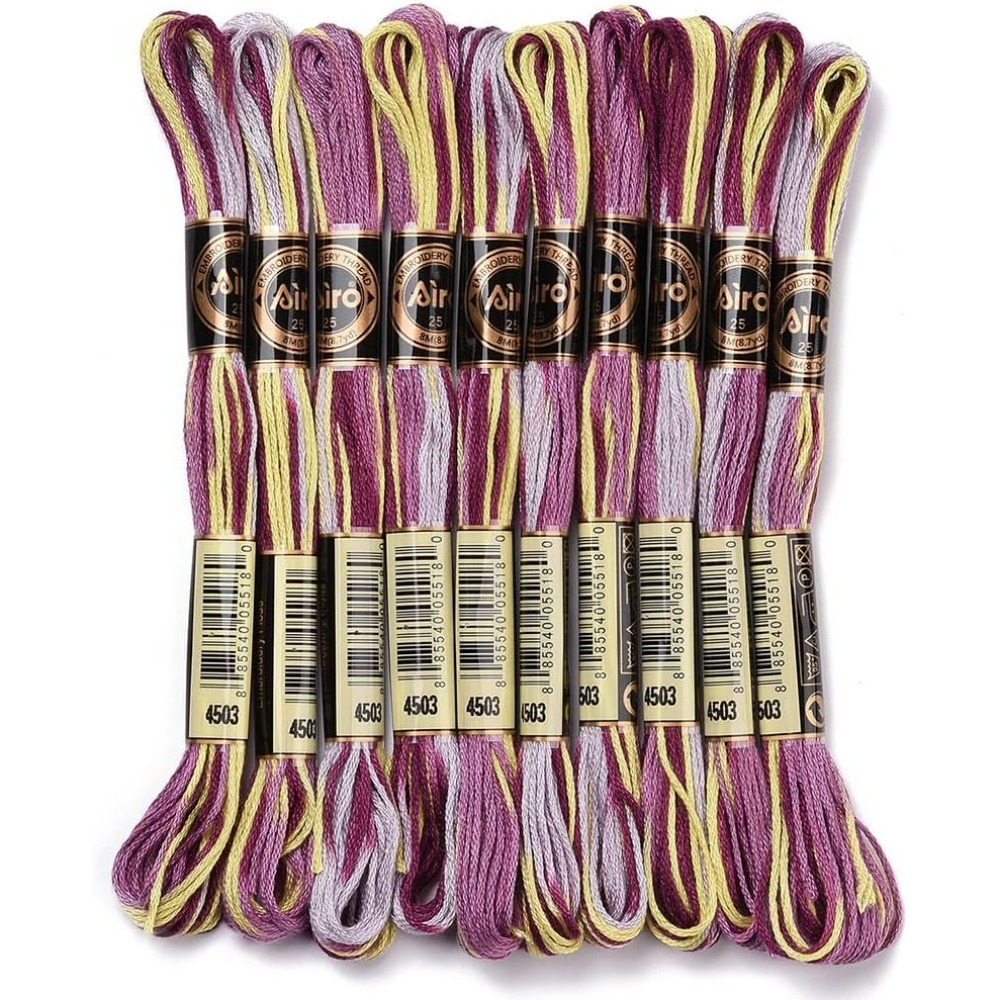 6-strängige lila bunte Stickga – Embroidery Embellishments Bewertung und Preis
