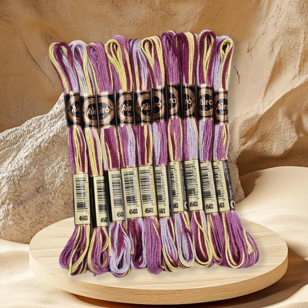 6-strängige lila bunte Stickga – Embroidery Embellishments Bewertung und Preis