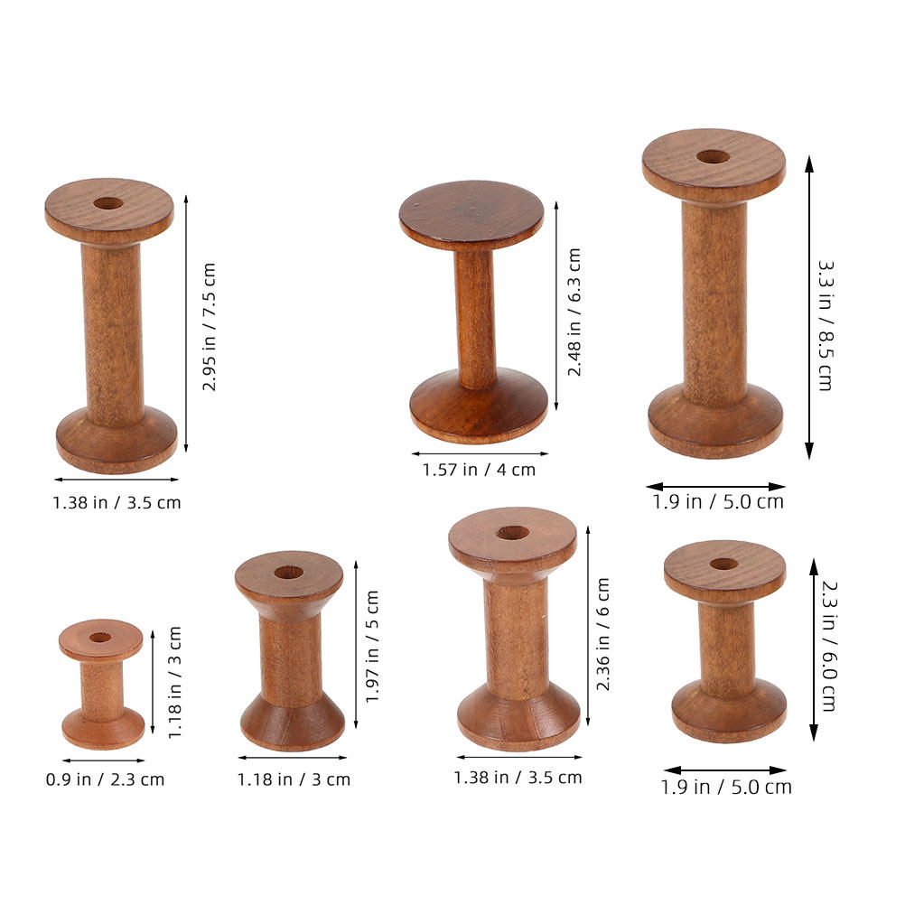 7-teiliges Holzspulen-Set, pla – Embroidery Craft Bewertung und Preis