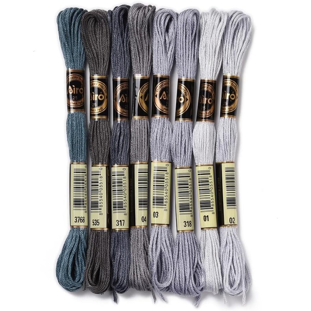 8 Stränge, 70 Yards, graue Fre – Embroidery Embellishments Bewertung und Preis