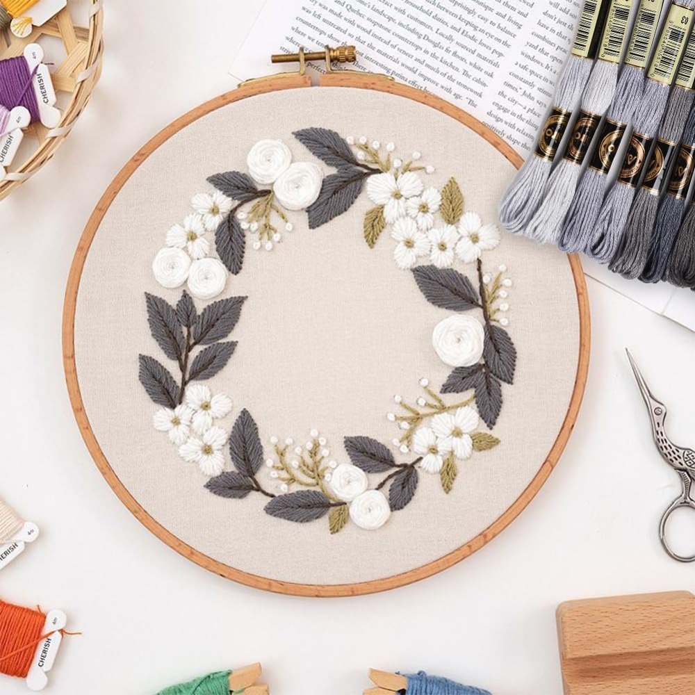 8 Stränge, 70 Yards, graue Fre – Embroidery Embellishments Bewertung und Preis
